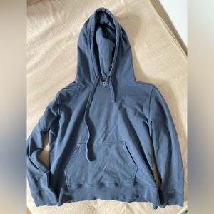 American Giant Crop Hoodie Blue Medium